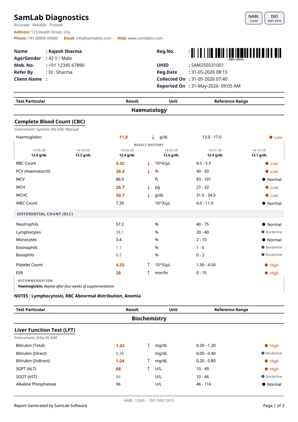 Basic 2 report, colour print