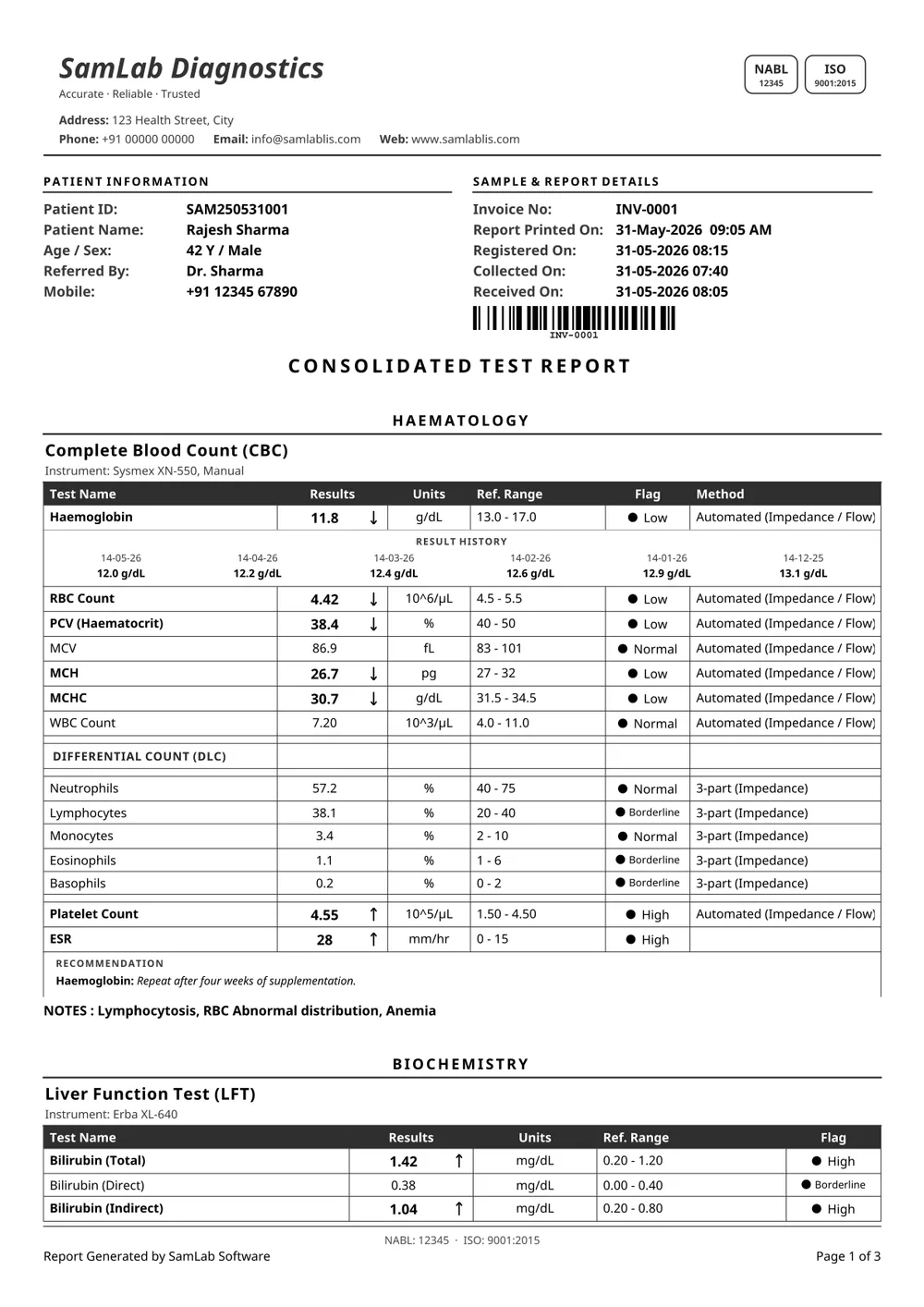 Grid 1 report, black & white print